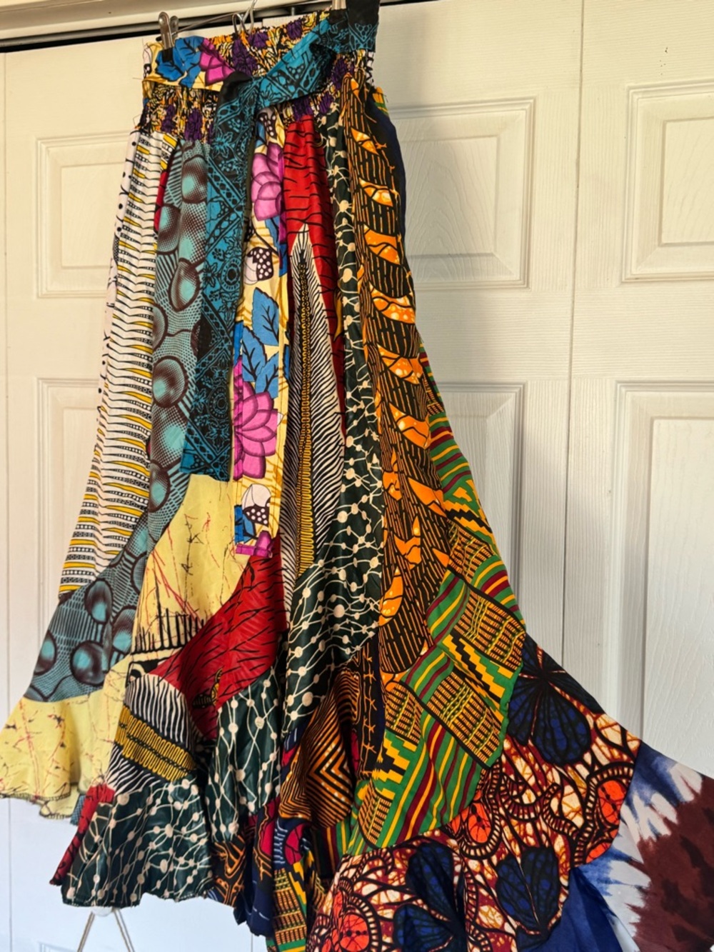 Bohemian Multi-Color Patchwork Maxi Skirt Nwt - Picture 4 of 5